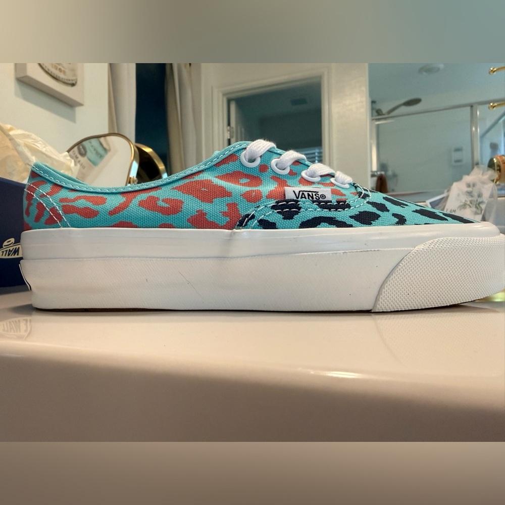 Vans LX Authentic 44 Cheetah Pool Blue Multi Sneakers - BRAND NEW WITH BOX - Picture 8 of 9
